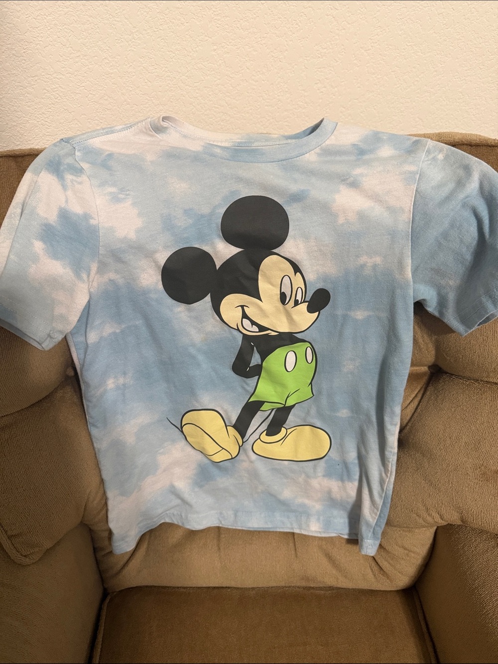 Disney Tie-Dye Light Blue Mickey Mouse Graphic Tee